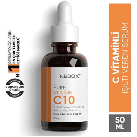 NEDOX Saf Vitamin C10 Serum 50 ml - Işıltı Veren Serum 50 ml